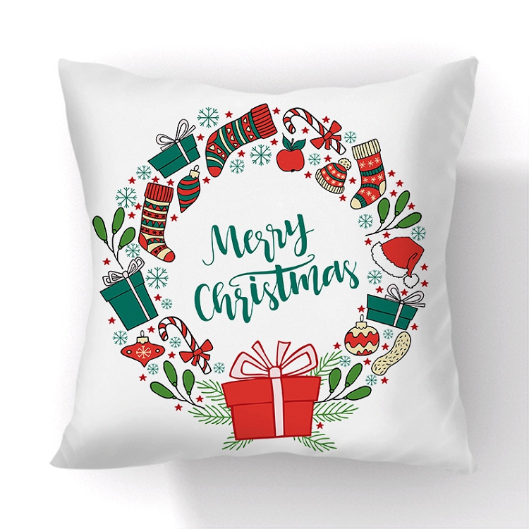 2021 New Cross-border Christmas Pillowcase cartoon alphabet living room bedroom sofa cushion home pillow cover